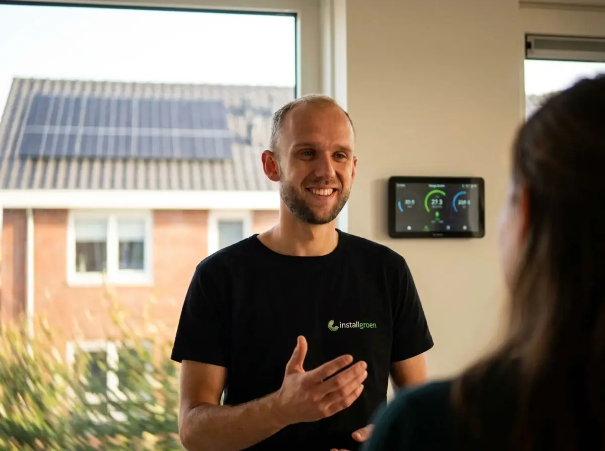 Adviesgesprek over zonnepanelen en salderen
