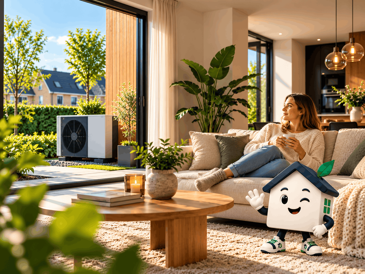 Warmtepomp bij een woning — minder gas of helemaal gasloos